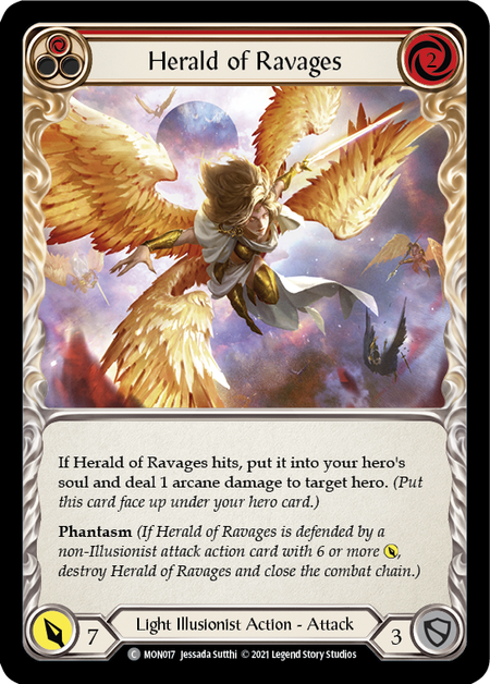 Herald of Ravages - Red Card Front