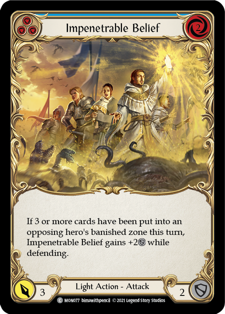 Impenetrable Belief - Blue Card Front