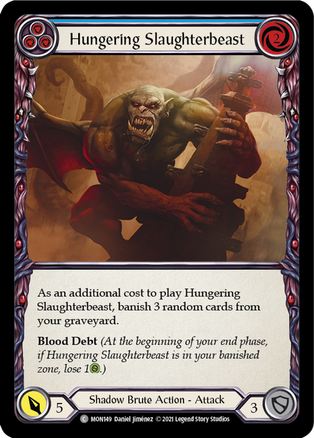 Hungering Slaughterbeast (Blue) Card Front