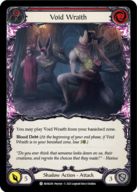 Void Wraith (Red) Card Front