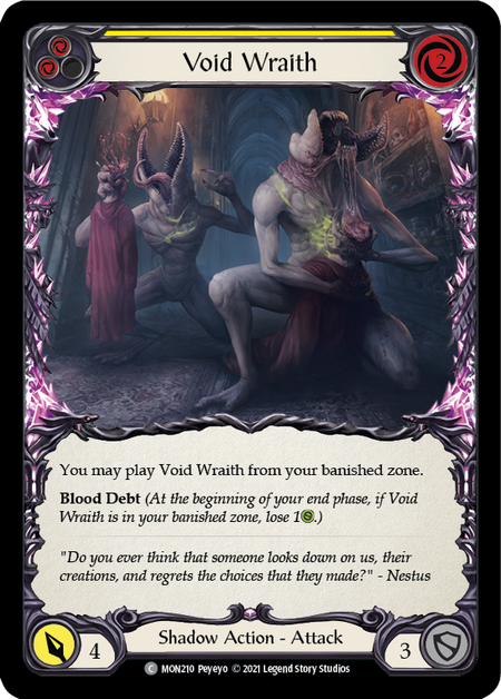 Void Wraith - Yellow Card Front