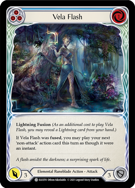 Vela Flash - Blue Card Front