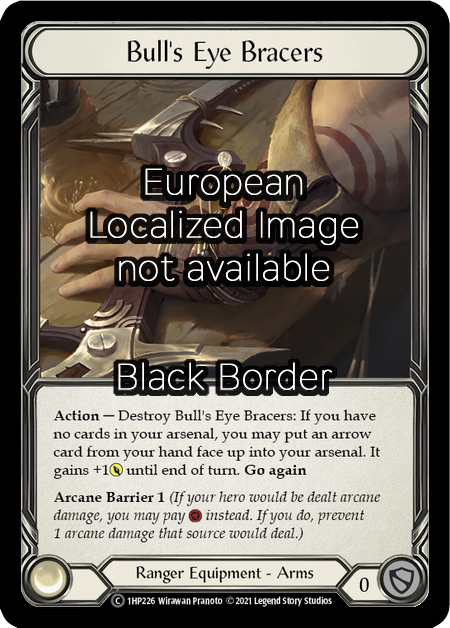 Bull's Eye Bracers Card Front