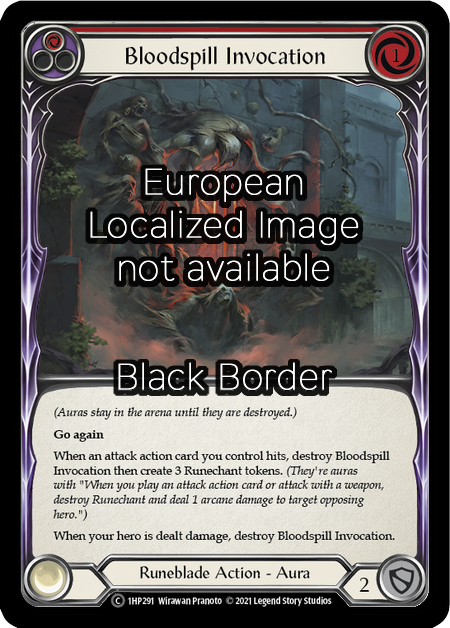 Bloodspill Invocation - Red Card Front