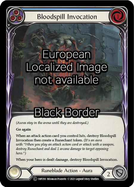 Bloodspill Invocation - Blue Card Front