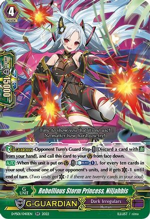 Rebellious Storm Princess, Niljahbis [P Format] Card Front