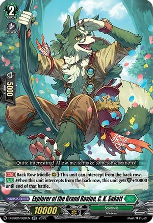 Explorer of the Grand Ravine, C. K. Sakatt [D Format] Card Front