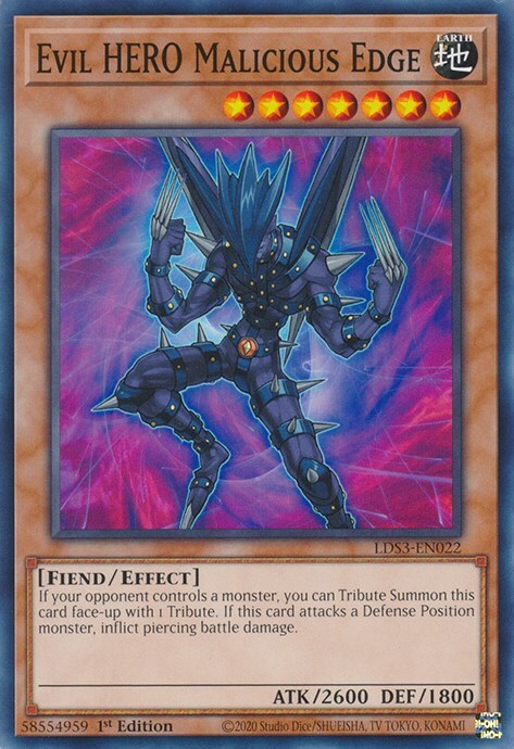 Evil HERO Malicious Edge Card Front