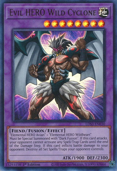 Evil HERO Wild Cyclone Card Front