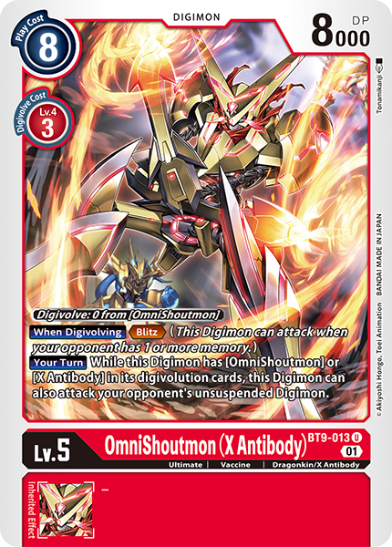 OmniShoutmon (X Antibody) Card Front