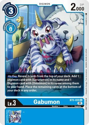 Gabumon Card Front