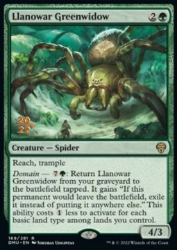 Llanowar Greenwidow Card Front