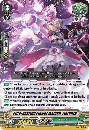 Pure-hearted Flower Maiden, Fiorenza [V Format] Card Front