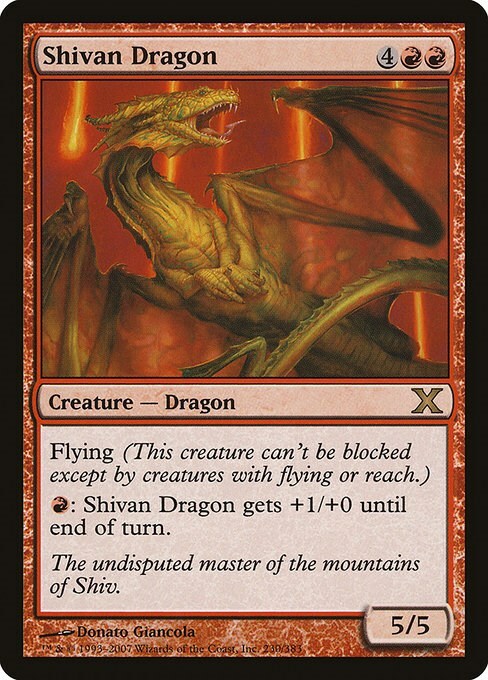 Shivan Dragon Card Front