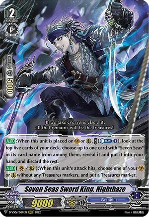 Seven Seas Sword King, Nighthaze [V Format] Card Front