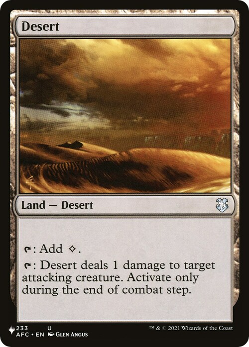 Desert Card Front