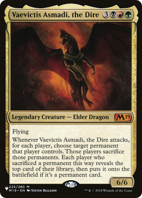 Vaevictis Asmadi, the Dire Card Front