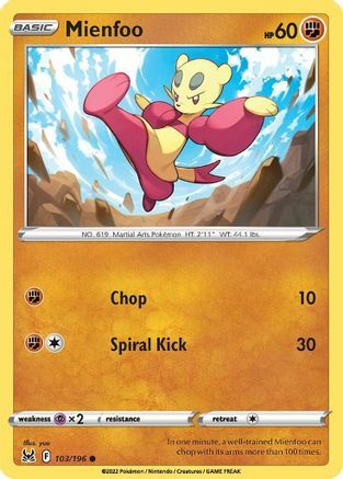 Mienfoo [Chop | Spiral Kick] Card Front