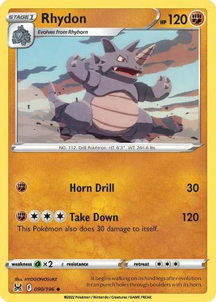 Rhydon Card Front