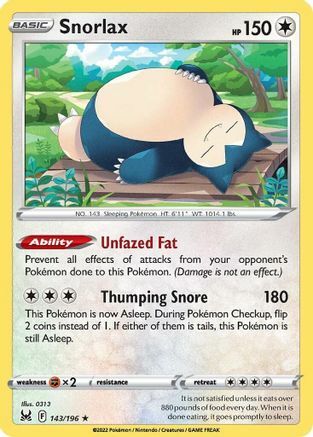 Snorlax Card Front