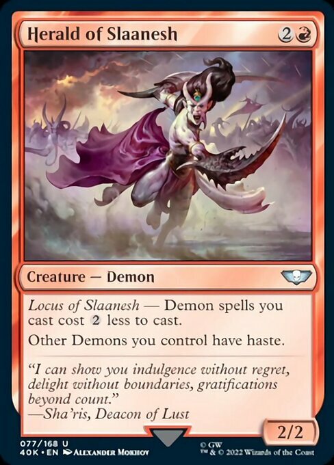 Herald of Slaanesh Card Front