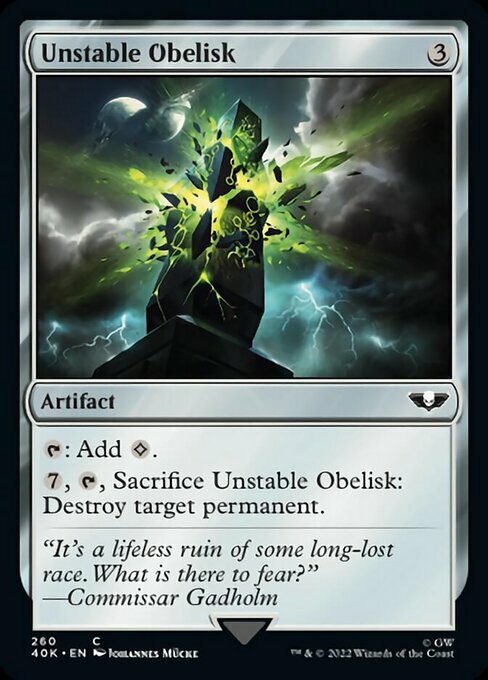 Unstable Obelisk Card Front