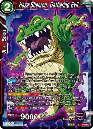 Haze Shenron, Gathering Evil Card Front