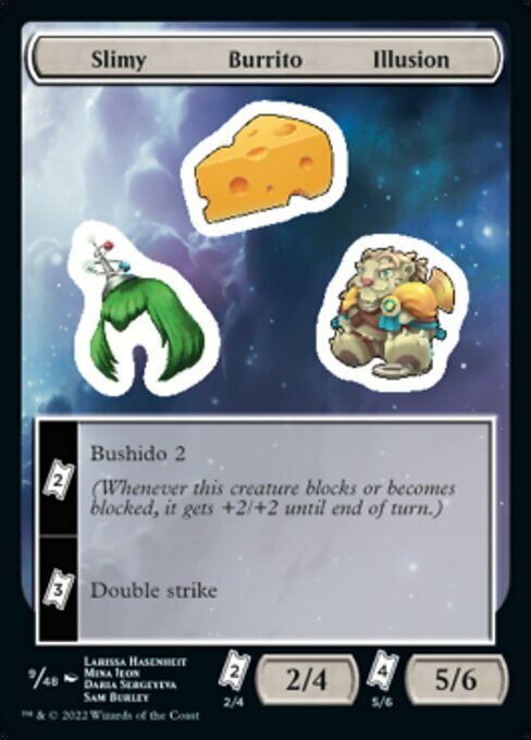 Slimy Burrito Illusion Sticker Card Front