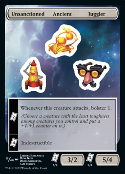 Unsanctioned Ancient Juggler Sticker Card Front