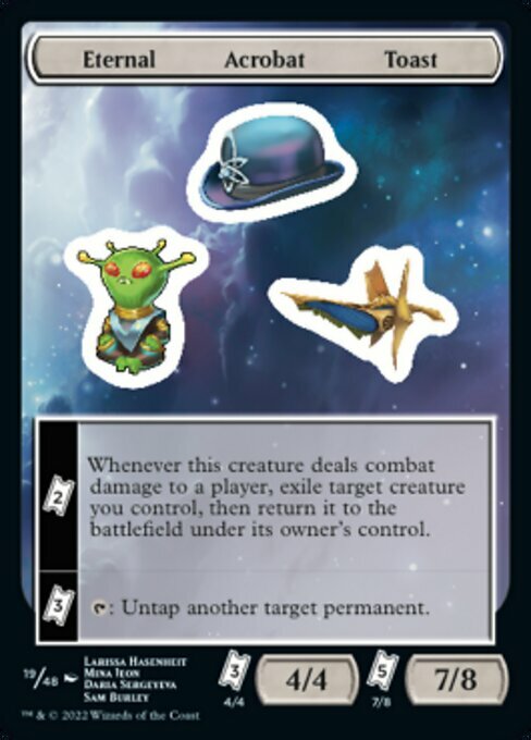 Eternal Acrobat Toast Sticker Card Front