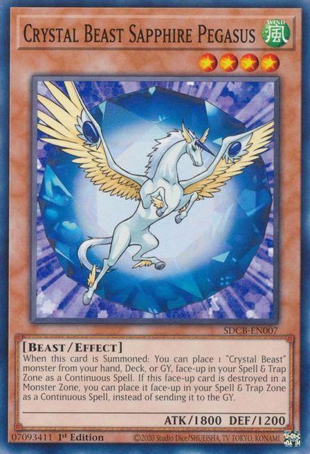 Crystal Beast Sapphire Pegasus Card Front