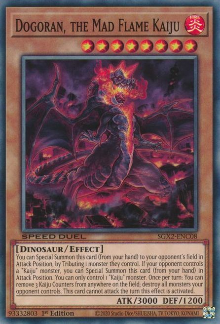 Dogoran, the Mad Flame Kaiju Card Front