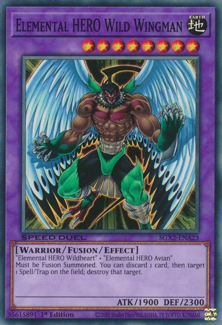 Elemental HERO Wild Wingman Card Front