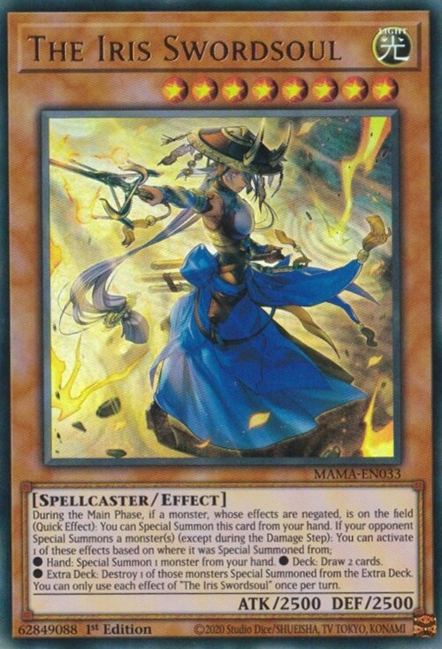 The Iris Swordsoul Card Front