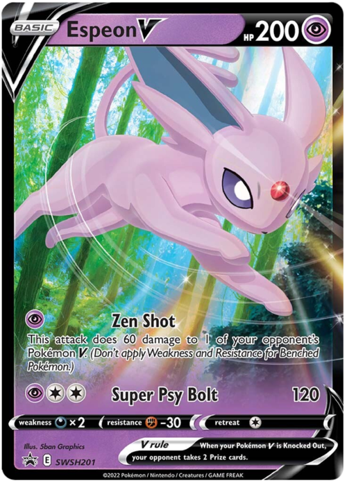 Espeon V Card Front