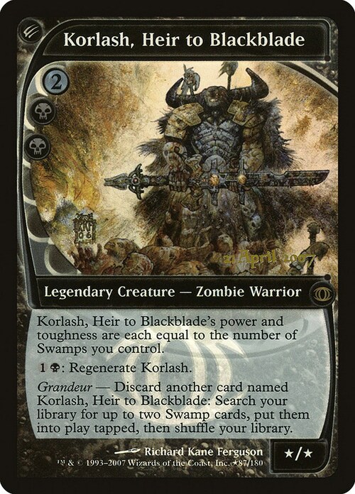 Korlash, Heir to Blackblade Card Front