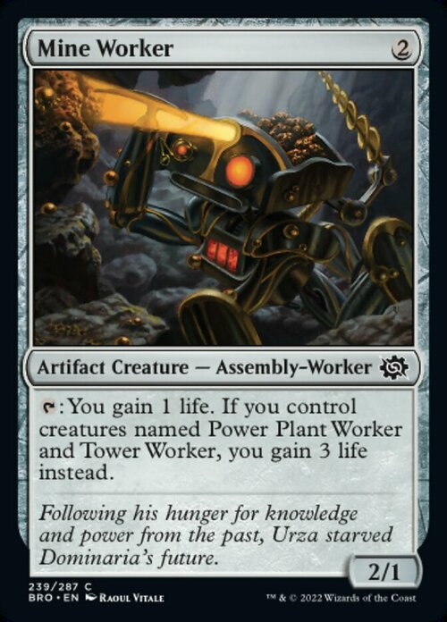 Mine Worker Card Front