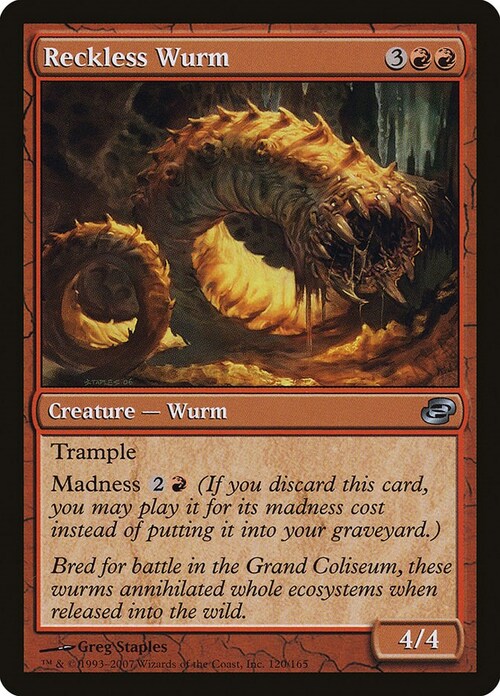 Reckless Wurm Card Front