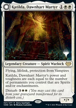 Katilda, Dawnhart Martyr // Katilda's Rising Dawn Card Front