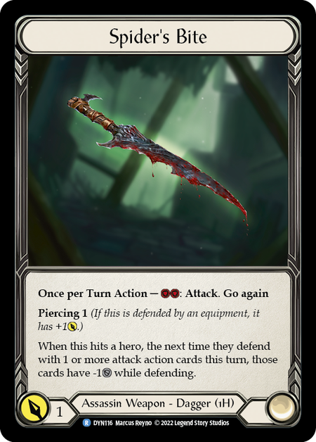 Spider's Bite Card Front