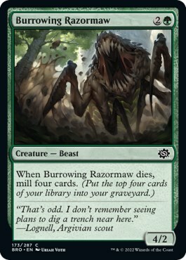 Burrowing Razormaw Card Front