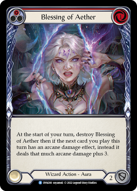 Blessing of Aether - Red Card Front