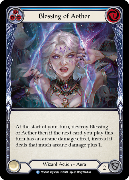 Blessing of Aether (Blue) Card Front