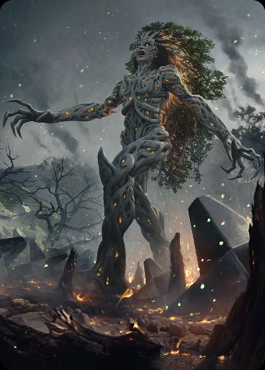 Art Series: Titania, Gaea Incarnate Card Front