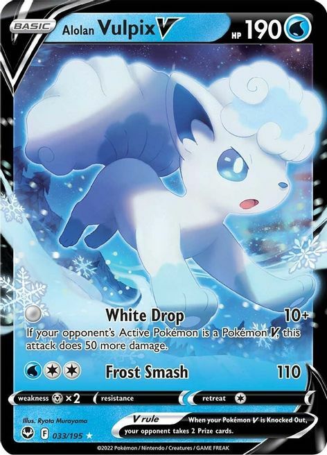 Alolan Vulpix V Card Front