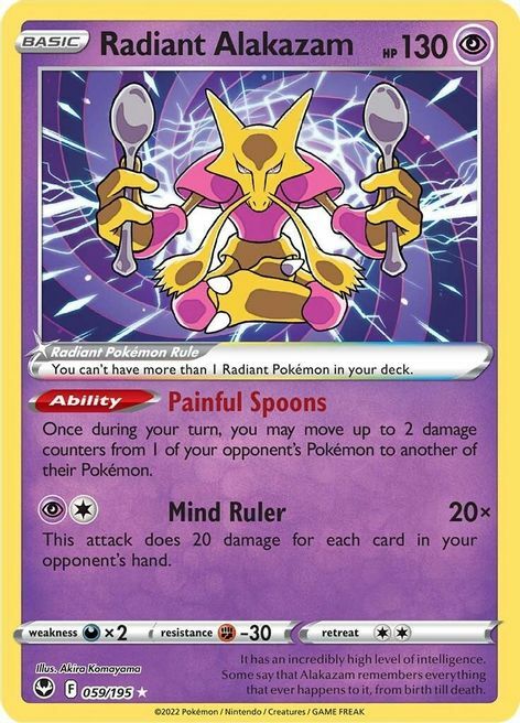 Radiant Alakazam Card Front