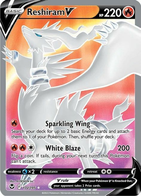 Reshiram V Card Front