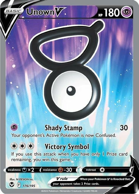 Unown V Card Front