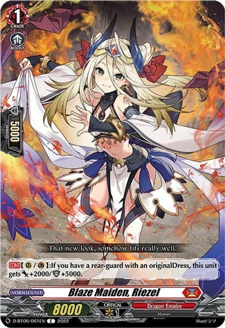 Blaze Maiden, Riezel Card Front