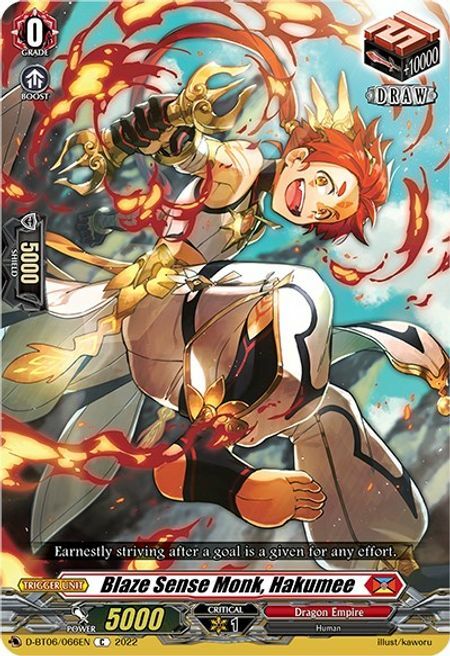 Blaze Sense Monk, Hakumee [D Format] Card Front